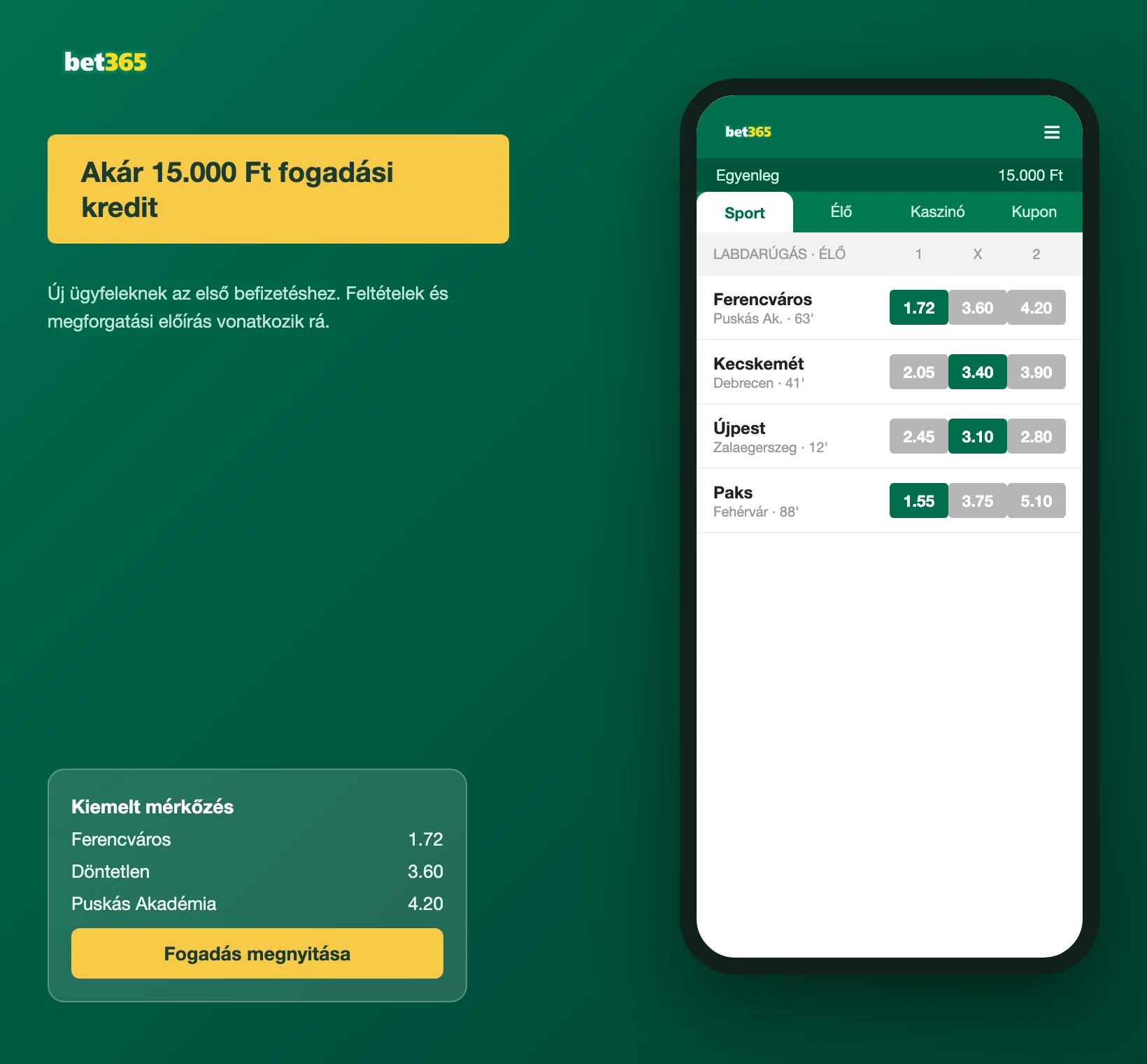 Bet365 mobilalkalmazás — sportfogadás és élő fogadás
